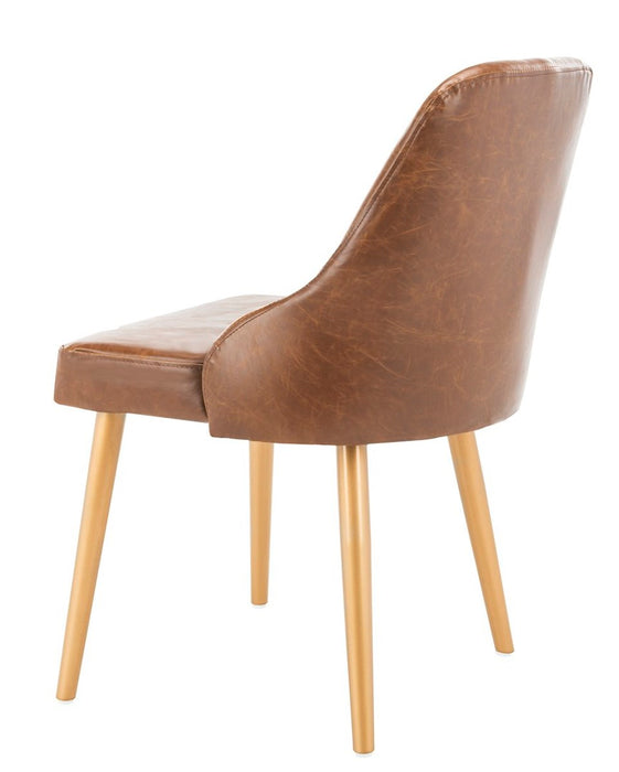 Lulu Upholstered Dining Chair/Light Brown