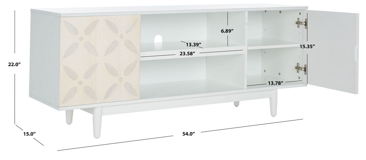 Faye 3 Shelf Patterned Media Stand