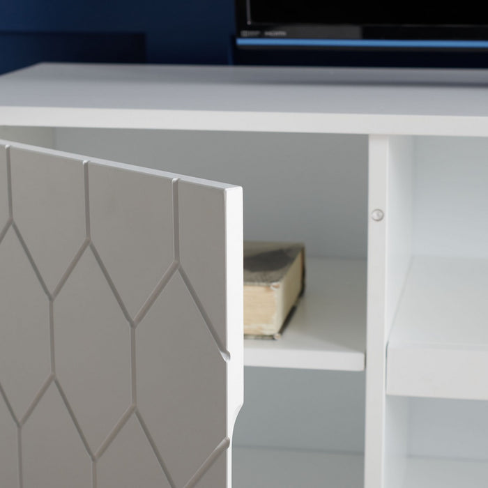 Kit 3 Shelf Patterned Media Stand