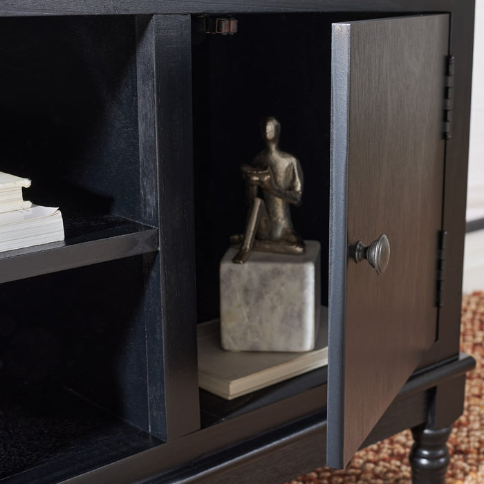Ozark 2 Door 1 Shelf Media Stand/Black - Cool Stuff & Accessories