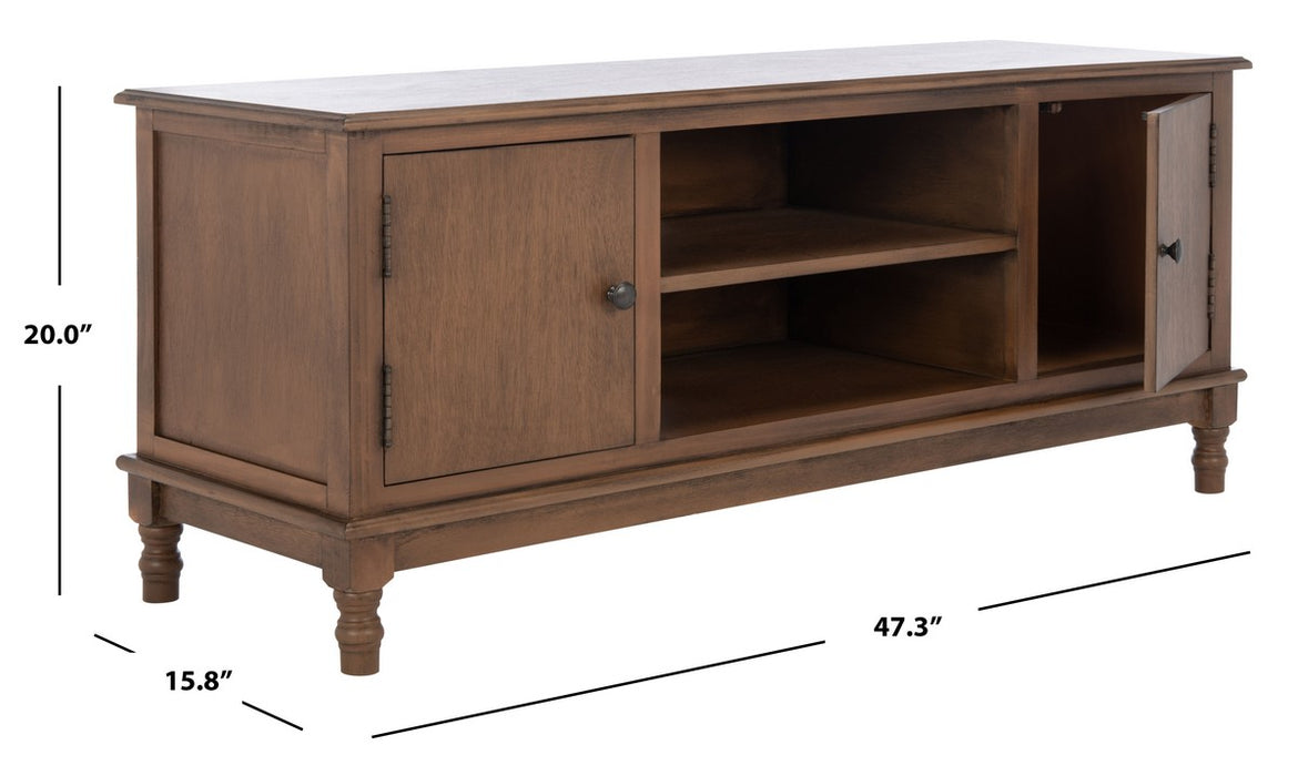 Ozark 2 Door 1 Shelf Media Stand/Brown - Cool Stuff & Accessories
