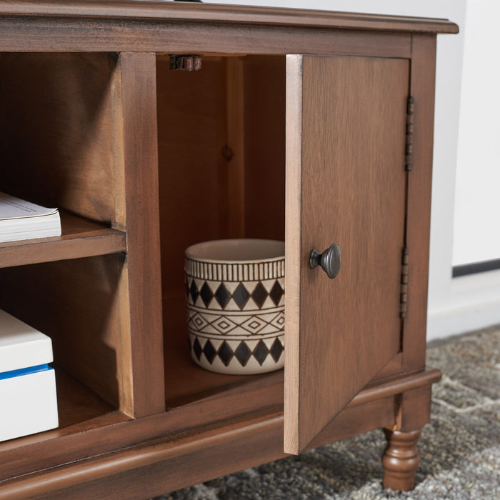 Ozark 2 Door 1 Shelf Media Stand/Brown - Cool Stuff & Accessories