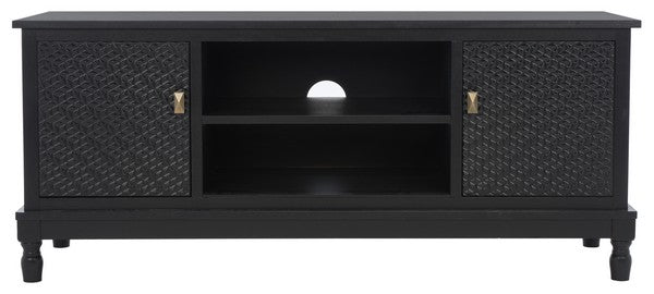 Halton 2 Door 1 Shelf Media Stand/ Black