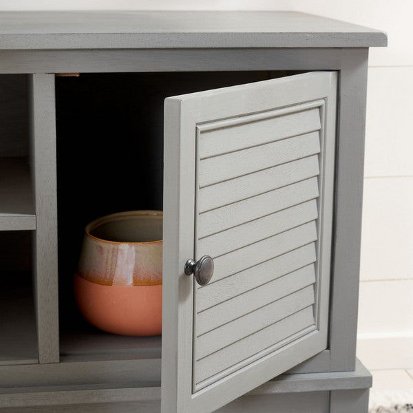 Tate 2 Door 1 Shelf Media Stand/Distressed Grey