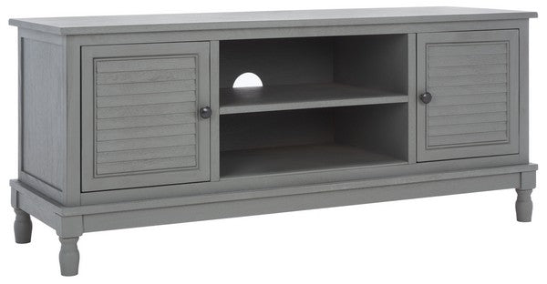 Tate 2 Door 1 Shelf Media Stand/Distressed Grey