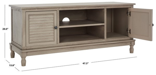 Tate 2 Door 1 Shelf Media Stand/Greige