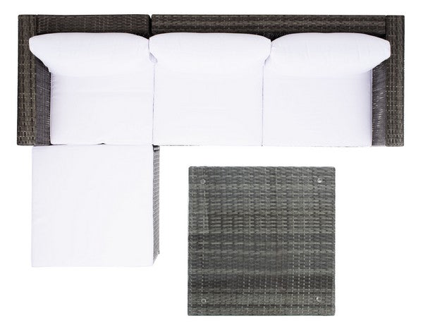 Madalina Living Set/Grey Brown / White