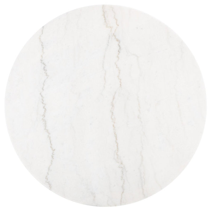 Maja Round Marble Coffee Table Marble / Walnut