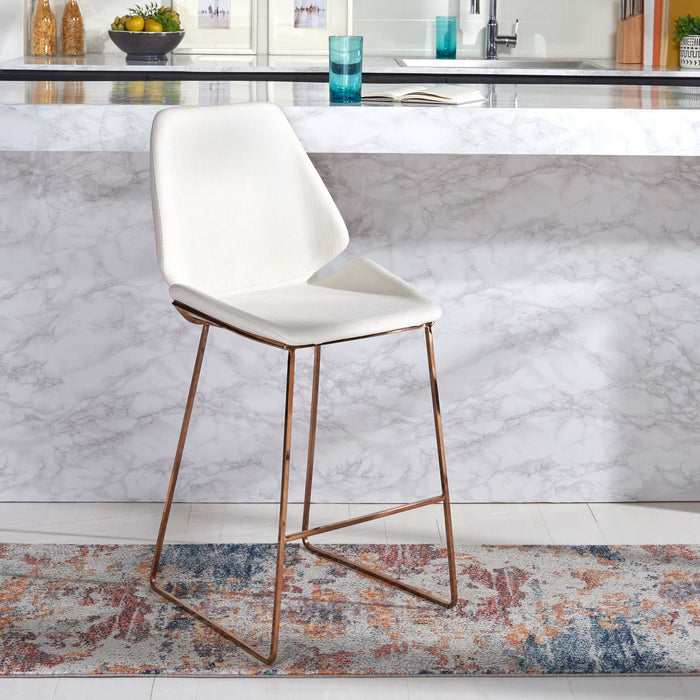 Masami Counter Stool/White Gold