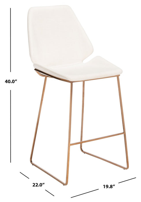 Masami Counter Stool/White Gold