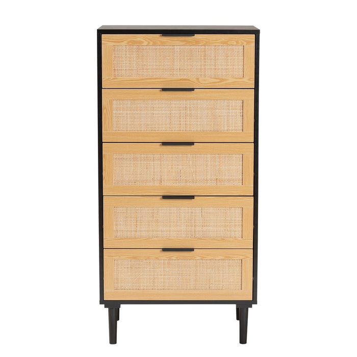 Maureen Rattan 5 Drawer Storage Chest