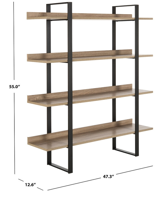 Melissa Retro Mid Century 4 Tier Etagere/Oak Black