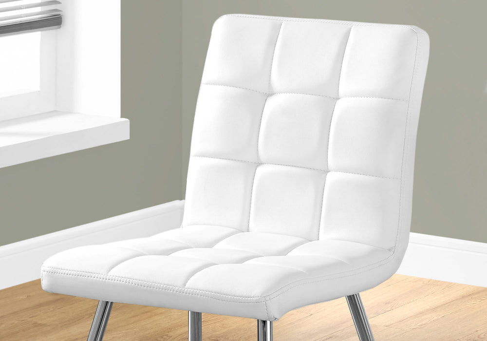 White Leather Dining Chair Set of 2 - Cool Stuff & Accessories