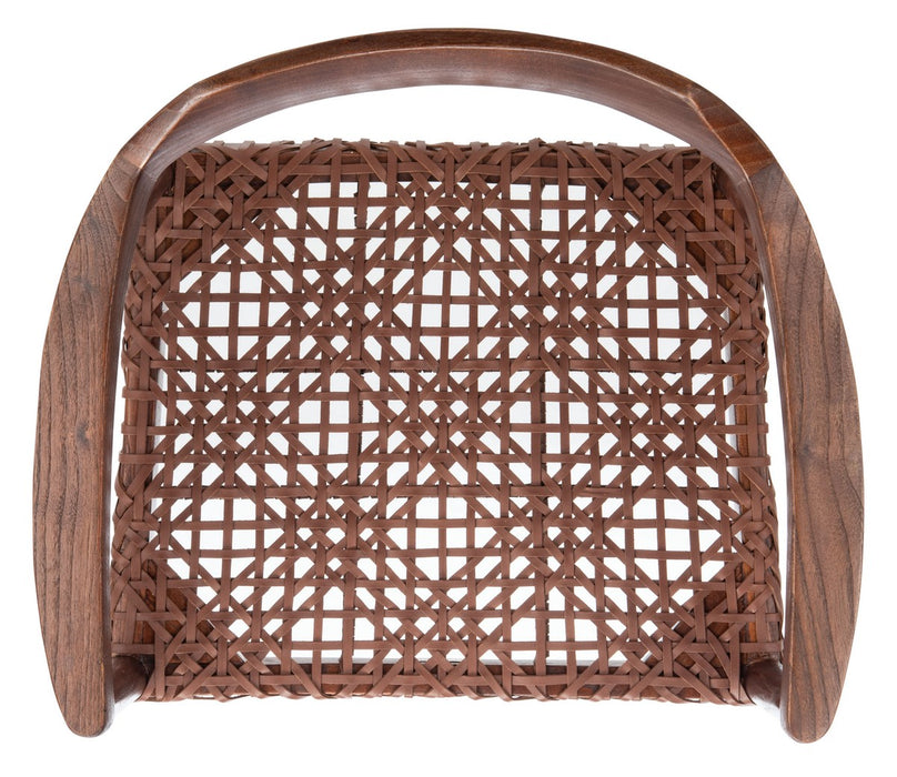 Munro Leather Woven Accent Chair/Walnut - Cool Stuff & Accessories
