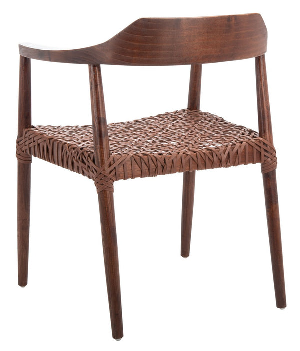 Munro Leather Woven Accent Chair/Walnut - Cool Stuff & Accessories