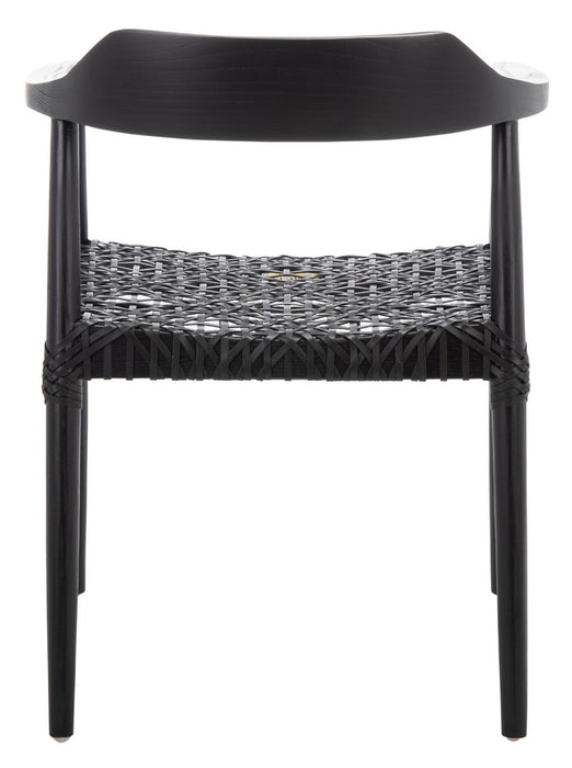 Munro Leather Woven Accent Chair/Black - Cool Stuff & Accessories