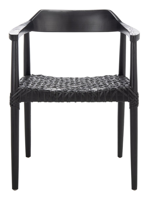 Munro Leather Woven Accent Chair/Black - Cool Stuff & Accessories