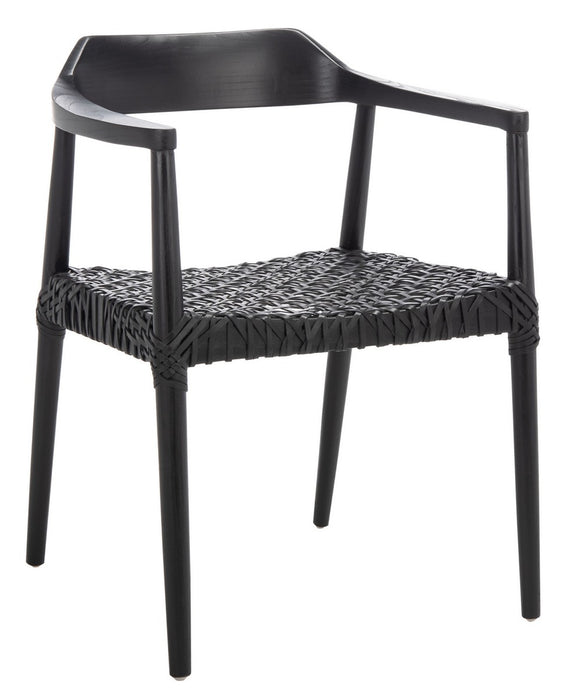 Munro Leather Woven Accent Chair/Black - Cool Stuff & Accessories