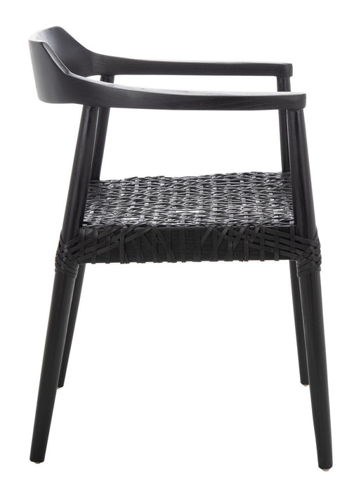 Munro Leather Woven Accent Chair/Black - Cool Stuff & Accessories