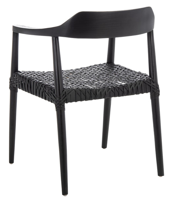 Munro Leather Woven Accent Chair/Black - Cool Stuff & Accessories