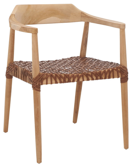 Munro Leather Woven Accent Chair/natural - Cool Stuff & Accessories