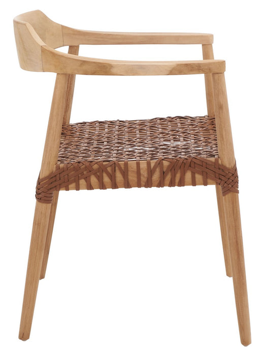 Munro Leather Woven Accent Chair/natural - Cool Stuff & Accessories