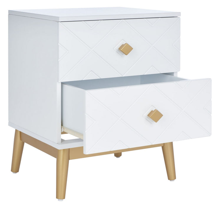 Wilfred 2 Drawer Patterned Night Stand