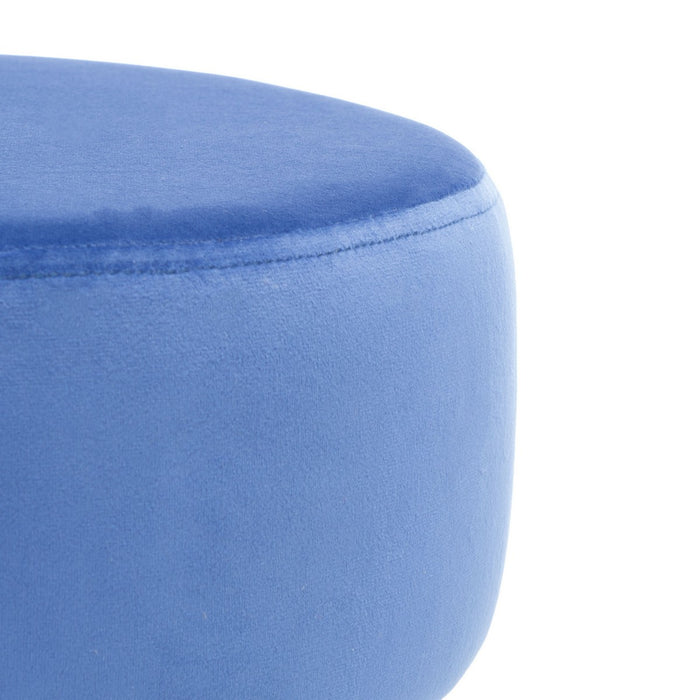 Abrea Blue Round Ottoman - Cool Stuff & Accessories