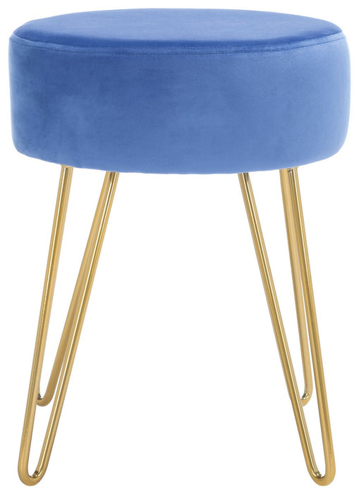 Abrea Blue Round Ottoman - Cool Stuff & Accessories