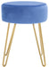 Abrea Blue Round Ottoman - Cool Stuff & Accessories