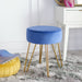 Abrea Blue Round Ottoman - Cool Stuff & Accessories
