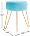 Abrea Aqua Round Ottoman - Cool Stuff & Accessories