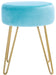 Abrea Aqua Round Ottoman - Cool Stuff & Accessories