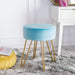 Abrea Aqua Round Ottoman - Cool Stuff & Accessories