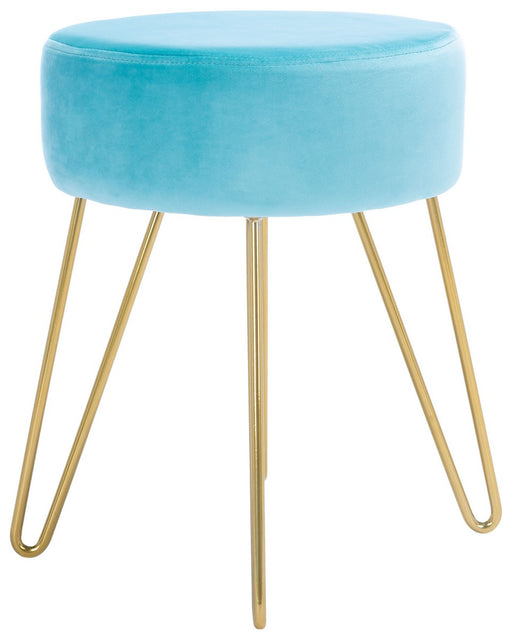 Abrea Aqua Round Ottoman - Cool Stuff & Accessories
