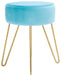Abrea Aqua Round Ottoman - Cool Stuff & Accessories
