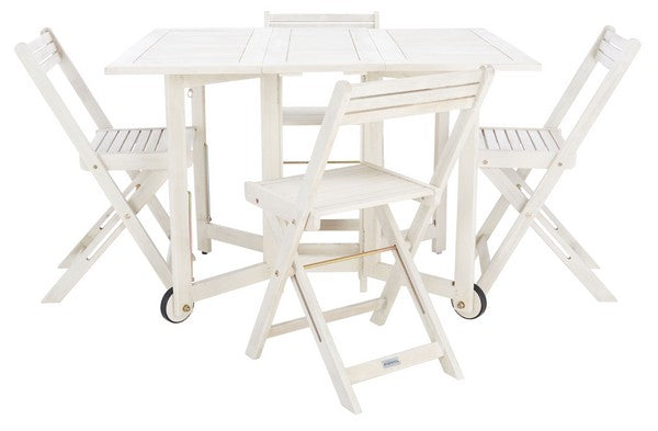 Arvin Table & 4 Chairs/White