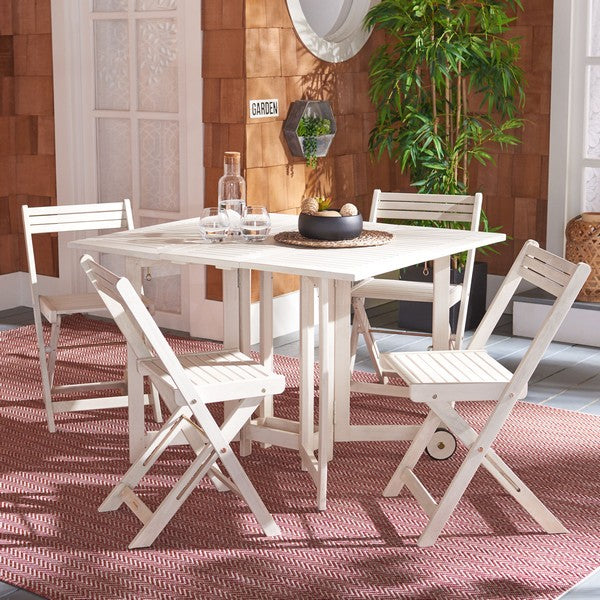 Arvin Table & 4 Chairs/White