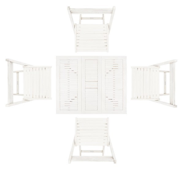 Arvin Table & 4 Chairs/White