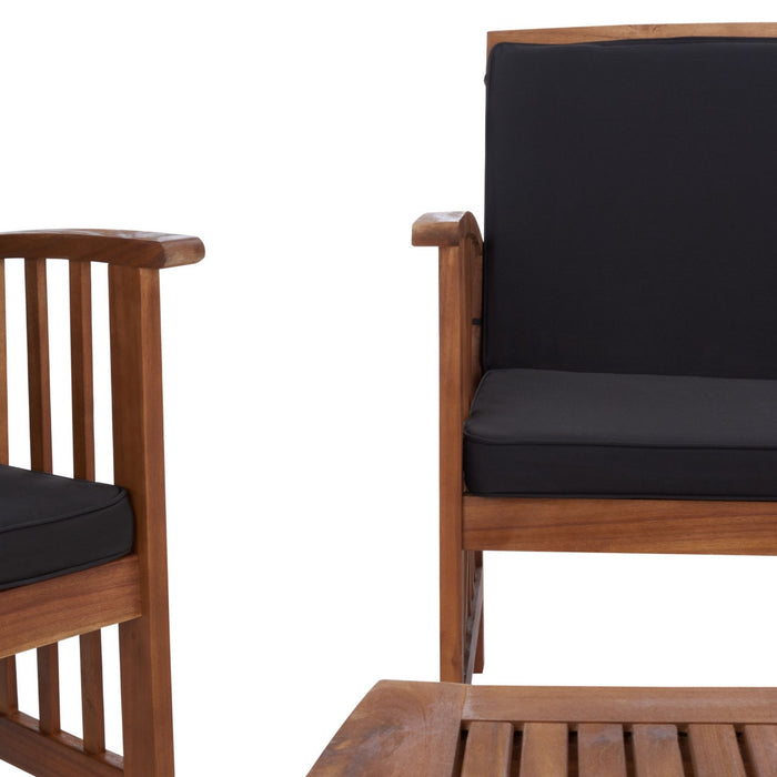 Rocklin 4 Pc Outdoor Set/ Natural/ Black