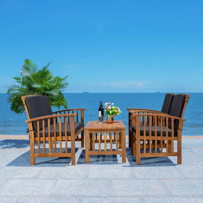 Rocklin 4 Pc Outdoor Set/ Natural/ Black