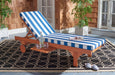 Newport Chaise Lounge Chair With Side Table/Blue - Cool Stuff & Accessories