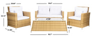 Lorma 4pc Living Set/ Natural White - Cool Stuff & Accessories
