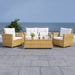 Lorma 4pc Living Set/ Natural White - Cool Stuff & Accessories