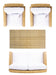 Lorma 4pc Living Set/ Natural White - Cool Stuff & Accessories