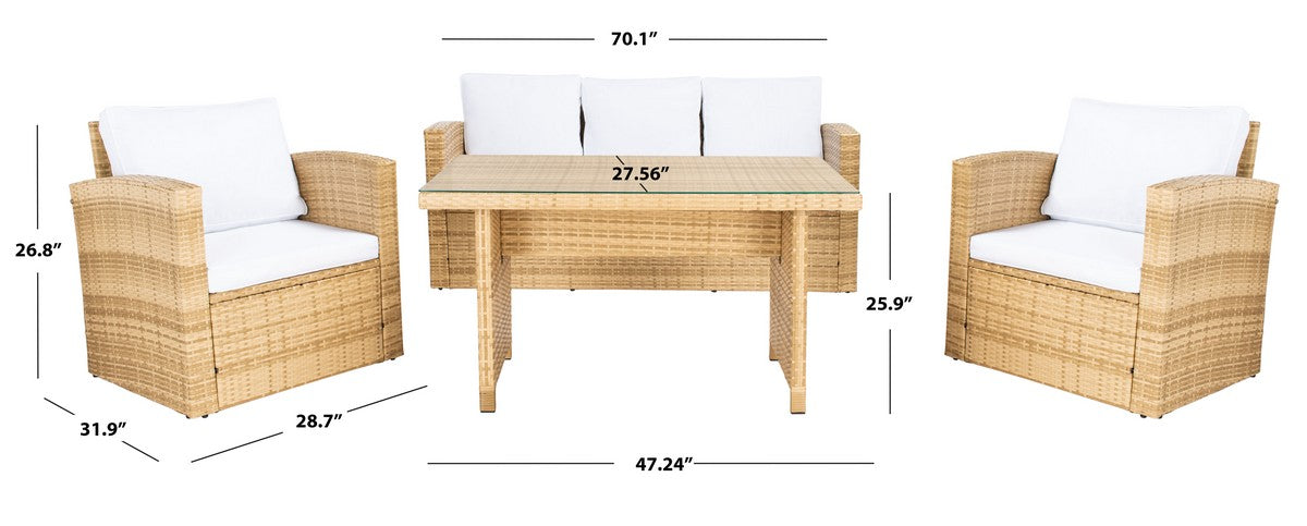 Nyra Dining Set/Natural White - Cool Stuff & Accessories
