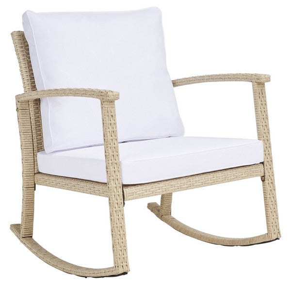 Daire Rocking Chair/Beige White Cushion