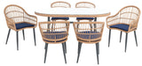 Genser 7 Piece Dining Set/Navy - Cool Stuff & Accessories