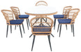 Genser 7 Piece Dining Set/Navy - Cool Stuff & Accessories
