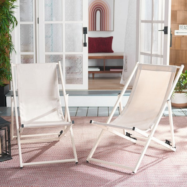 Breslin Set Of 2 Sling Chairs/Beige